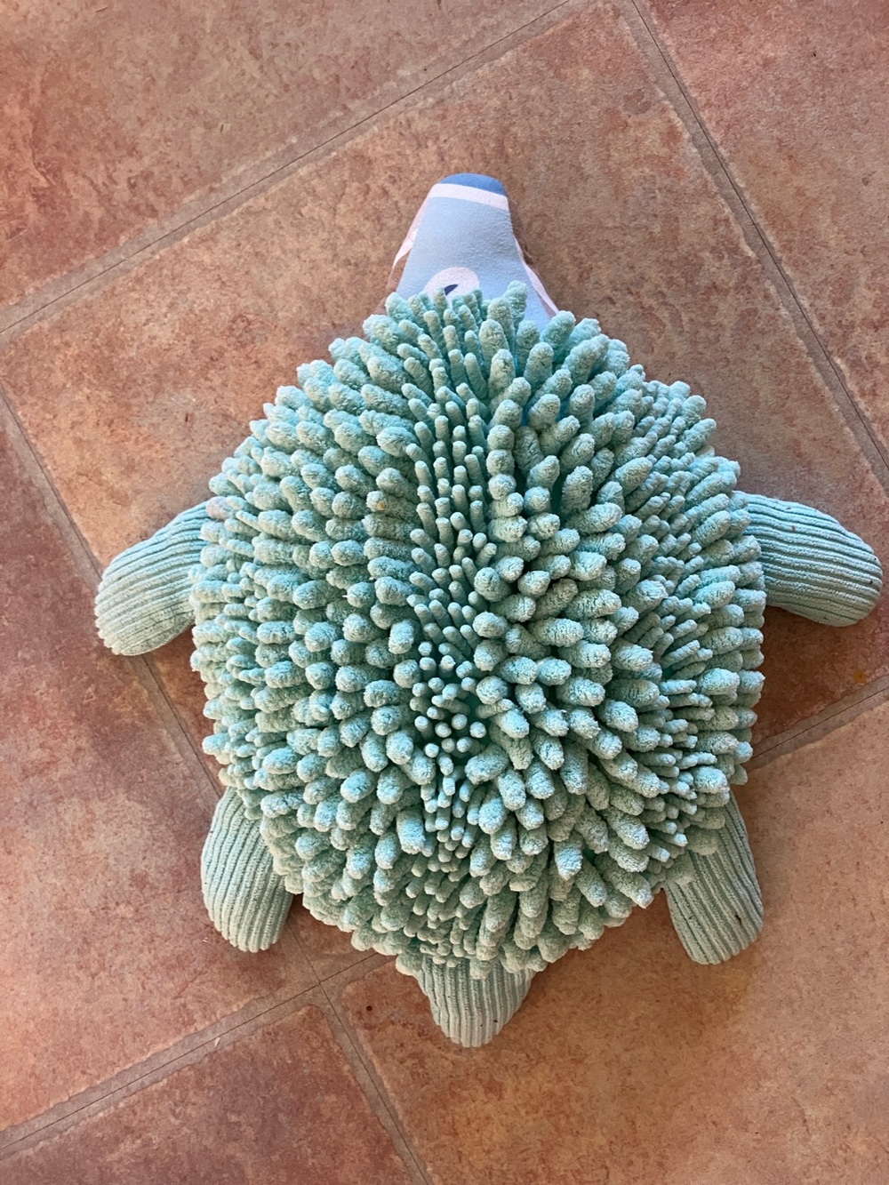 Norwex Seafoam Green Plush Turtle Accent